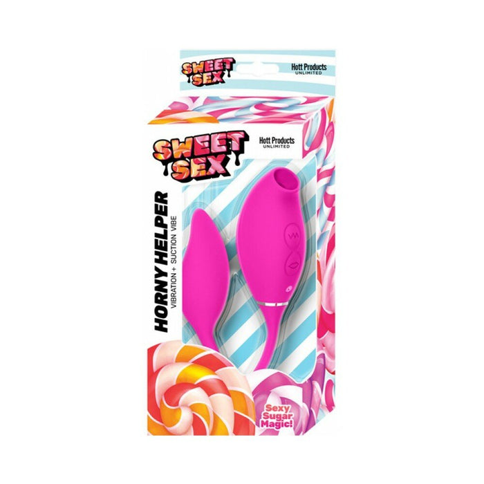 Sweet Sex Horny Helper Vibration & Suction Vibe - Magenta - SexToy.com