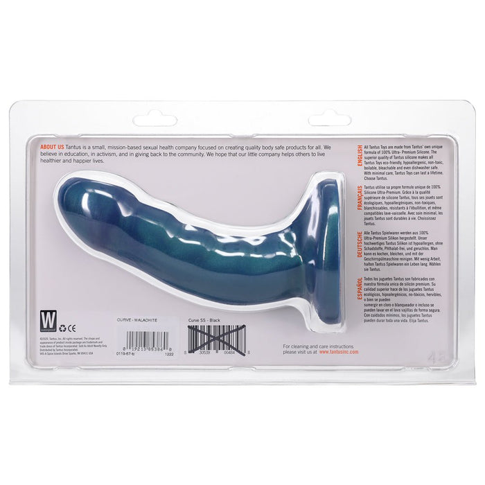 Tantus Curve 6.5 In. Dildo Soft Malachite - SexToy.com