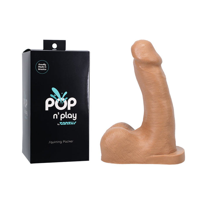 Tantus Pop 'n' Play Squirting Packer Honey - SexToy.com