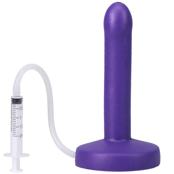 Tantus Pop Slim Squirting Dildo Indiglow - SexToy.com