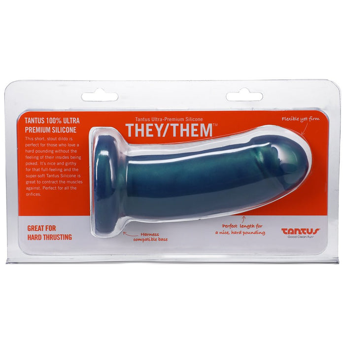 Tantus They/them 5.5 In. Dildo Soft Malachite - SexToy.com