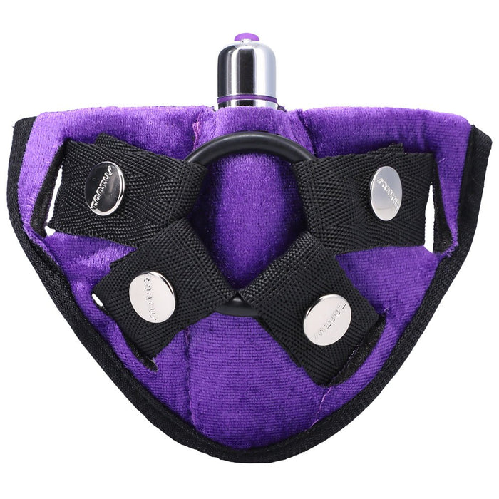 Tantus Velvet Vibrating Harness - Purple - SexToy.com