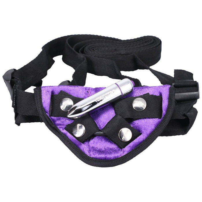 Tantus Velvet Vibrating Harness - Purple - SexToy.com