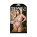 Tease Reese Butterfly Embroidered Mesh Bustier & Panty Periwinkle 3X/4X - SexToy.com