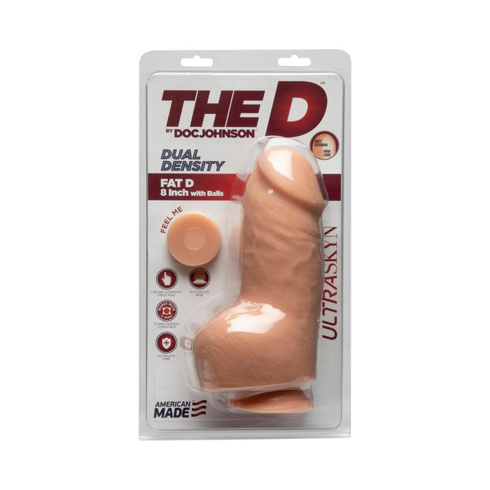 The D 8 Fat D w/Balls - Vanilla - SexToy.com