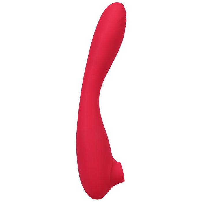 This Product Sucks Rechargeable Bendable Dual Ended Silicone Sucking Clitoral Stimulator & G - spot Vi - SexToy.com