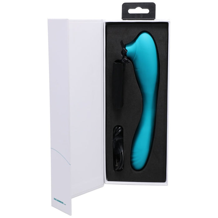 This Product Sucks Rechargeable Bendable Dual Ended Silicone Sucking Clitoral Stimulator & G - spot Vi - SexToy.com