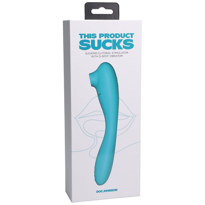 This Product Sucks Rechargeable Bendable Dual Ended Silicone Sucking Clitoral Stimulator & G - spot Vi - SexToy.com