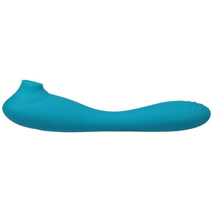 This Product Sucks Rechargeable Bendable Dual Ended Silicone Sucking Clitoral Stimulator & G - spot Vi - SexToy.com