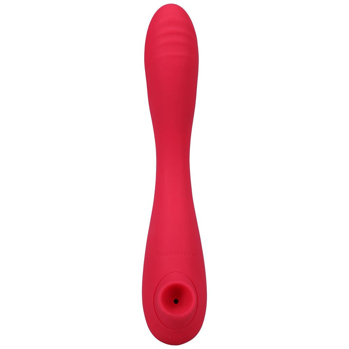 This Product Sucks Rechargeable Bendable Dual Ended Silicone Sucking Clitoral Stimulator & G - spot Vi - SexToy.com