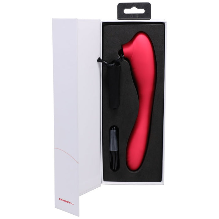 This Product Sucks Rechargeable Bendable Dual Ended Silicone Sucking Clitoral Stimulator & G - spot Vi - SexToy.com