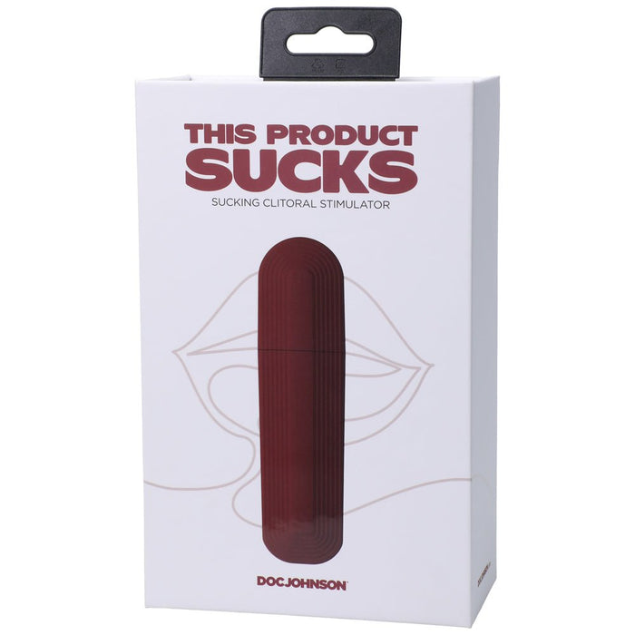 This Product Sucks Rechargeable Silicone Lipstick Sucking Clitoral Stimulator Red - SexToy.com