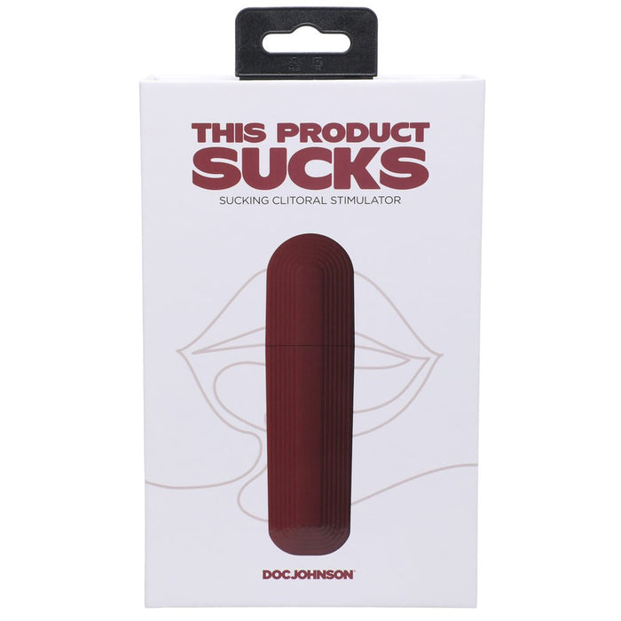 This Product Sucks Rechargeable Silicone Lipstick Sucking Clitoral Stimulator Red - SexToy.com