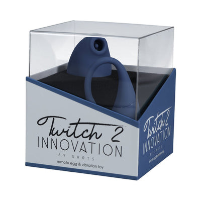 Twitch 2 Rechargeable Suction And Flapping Vibrator With Remote Control Vibrating Egg Blue/grey - SexToy.com