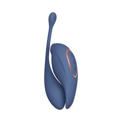 Twitch 2 Rechargeable Suction And Flapping Vibrator With Remote Control Vibrating Egg Blue/grey - SexToy.com