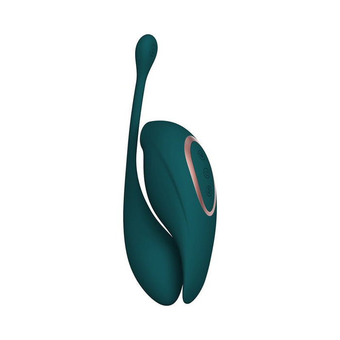 Twitch 2 Rechargeable Suction And Flapping Vibrator With Remote Control Vibrating Egg Forest Green - SexToy.com