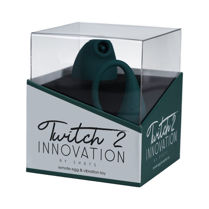 Twitch 2 Rechargeable Suction And Flapping Vibrator With Remote Control Vibrating Egg Forest Green - SexToy.com