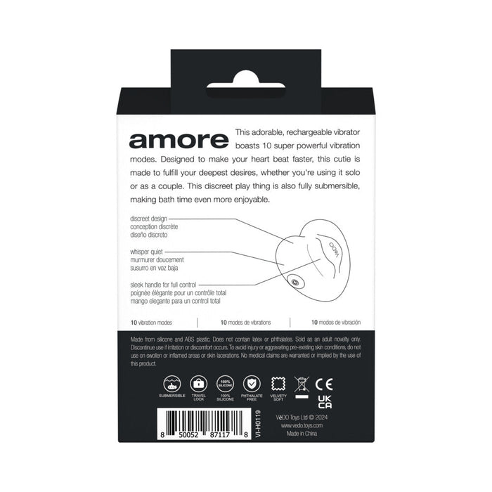 Vedo Amore Rechargeable Pleasure Vibe Black - SexToy.com