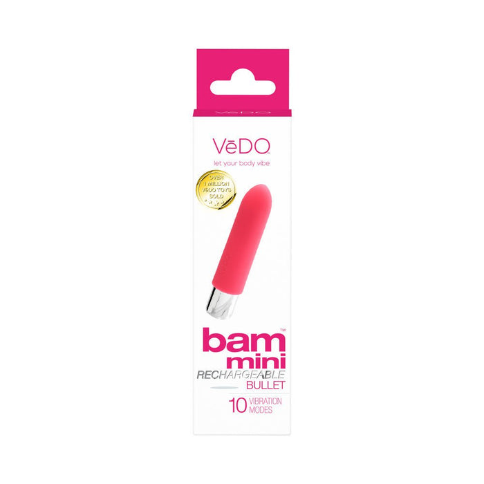 VeDO Bam Mini Rechargeable Bullet Vibe - Foxy Pink - SexToy.com