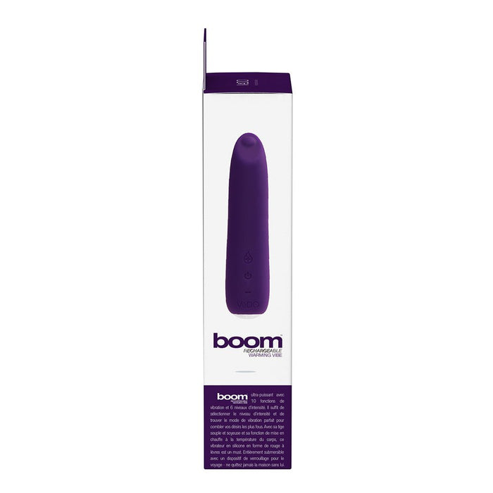 Vedo Boom Rechargeable Warming Silicone Slimline Vibrator Purple - SexToy.com