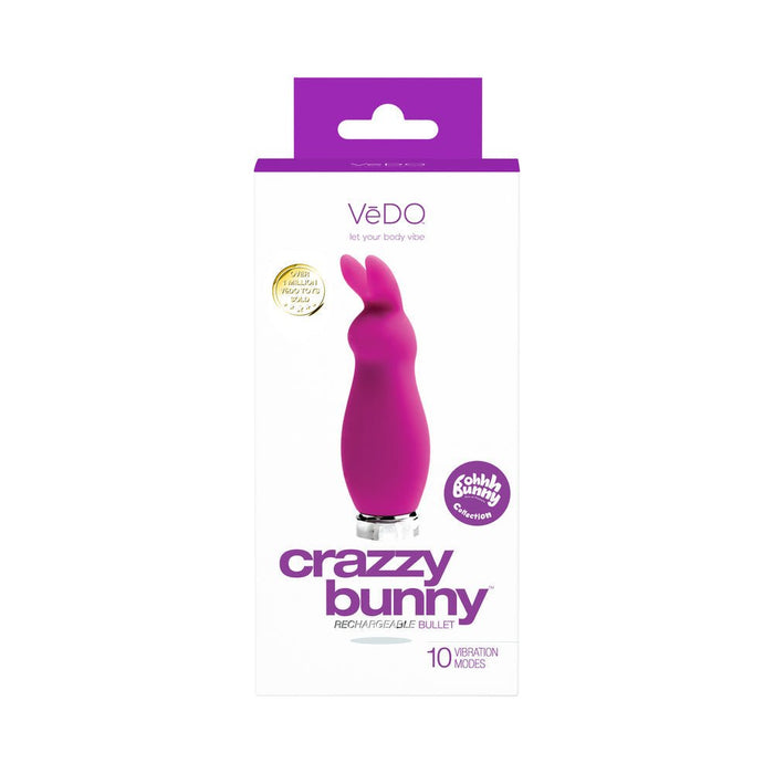 VeDO Crazzy Bunny Rechargeable Bullet - Perfectly Purple - SexToy.com