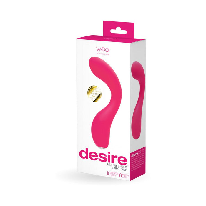 Vedo Desire Rechargeable G - spot Vibe Pink - SexToy.com