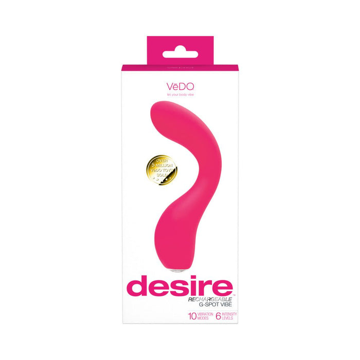 Vedo Desire Rechargeable G - spot Vibe Pink - SexToy.com