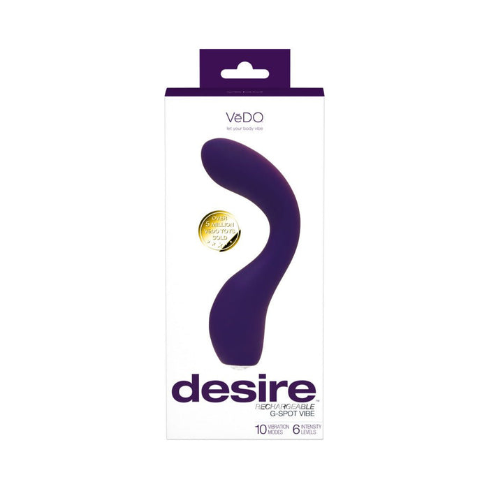 Vedo Desire Rechargeable G - spot Vibe Purple - SexToy.com