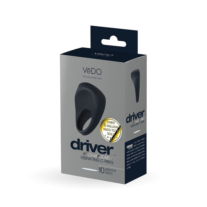 Vedo Driver Rechargeable Vibrating C - ring Black - SexToy.com