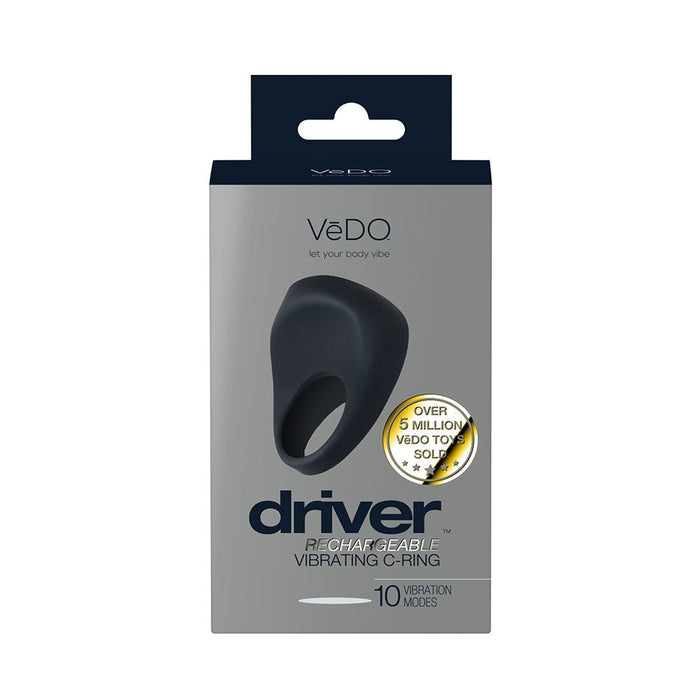 Vedo Driver Rechargeable Vibrating C - ring Black - SexToy.com