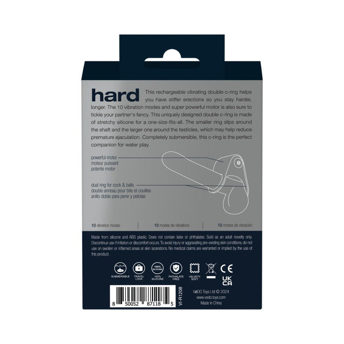 Vedo Hard Rechargeable C - ring Black - SexToy.com