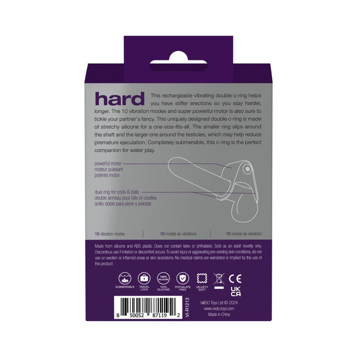 Vedo Hard Rechargeable C - ring Purple - SexToy.com