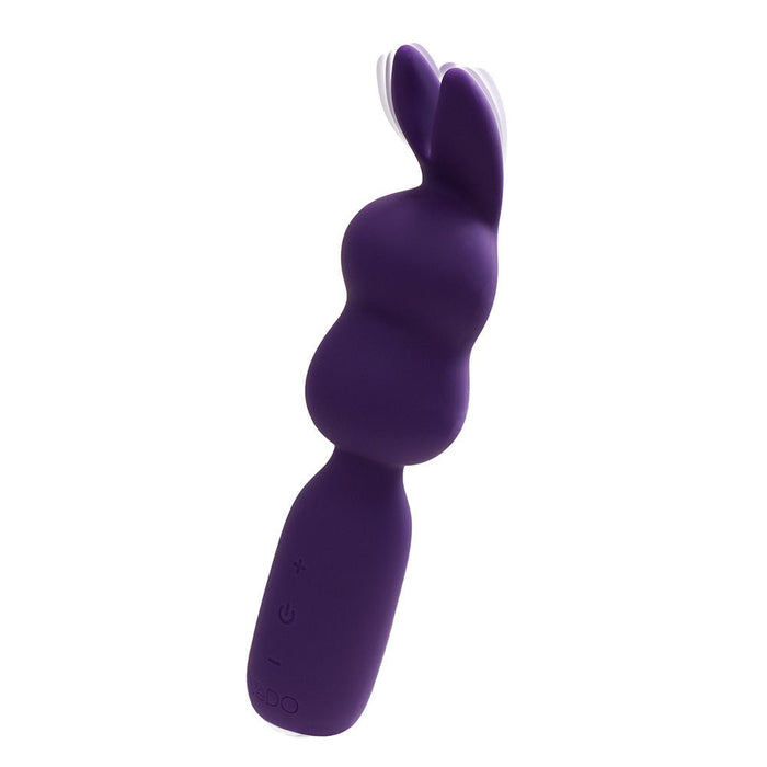 Vedo Hopper Bunny Rechargeable Silicone Mini Wand Vibrator Purple - SexToy.com