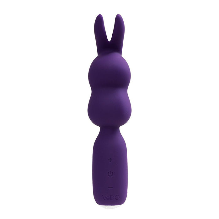 Vedo Hopper Bunny Rechargeable Silicone Mini Wand Vibrator Purple - SexToy.com