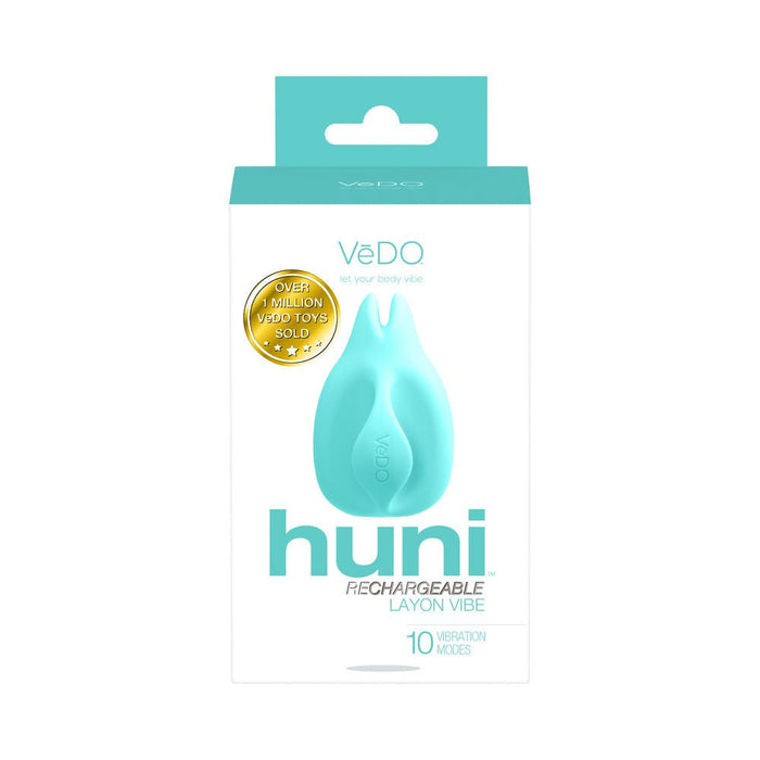 Vedo Huni Rechargeable Finger Vibe Tease Me Turquoise - SexToy.com