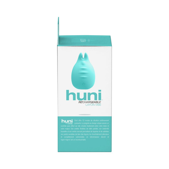 Vedo Huni Rechargeable Finger Vibe Tease Me Turquoise - SexToy.com