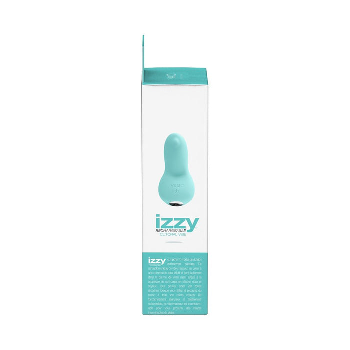 VeDO Izzy Rechargeable Clitoral Vibe - Turquoise - SexToy.com