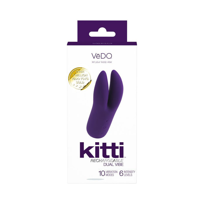 Vedo Kitti Rechargeable Dual Vibe Deep Purple - SexToy.com