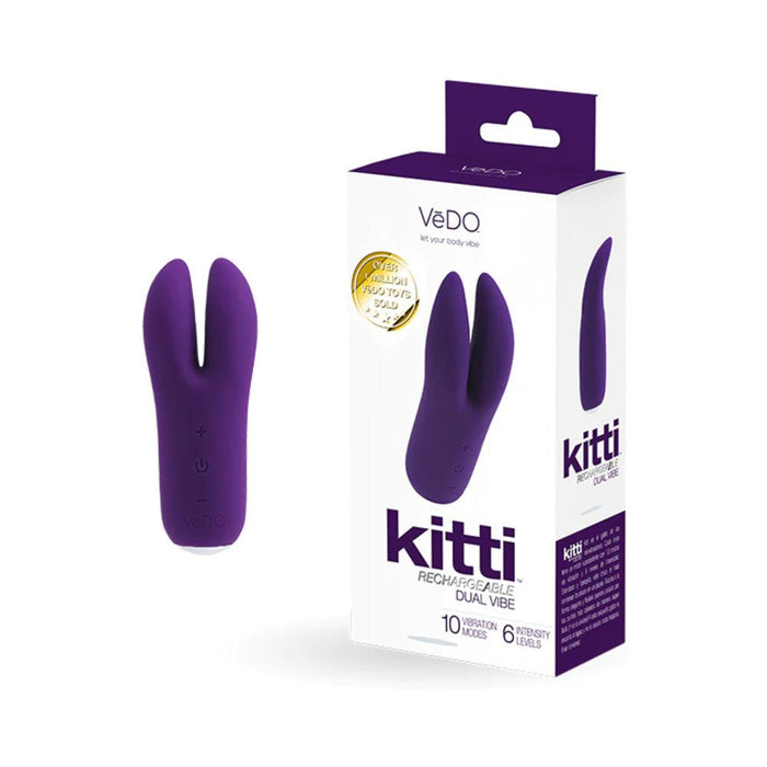 Vedo Kitti Rechargeable Dual Vibe Deep Purple - SexToy.com