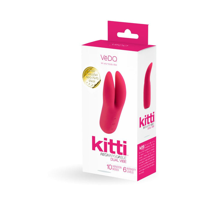 Vedo Kitti Rechargeable Dual Vibe Foxy Pink - SexToy.com