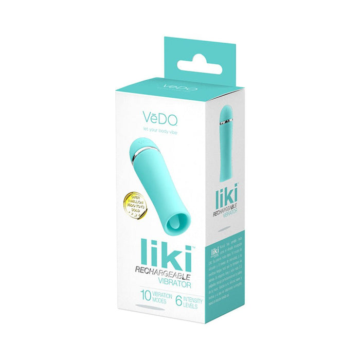 Vedo Liki Rechargeable Flicker Vibe Tease Me Turquoise - SexToy.com