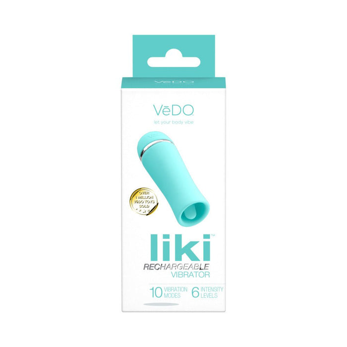 Vedo Liki Rechargeable Flicker Vibe Tease Me Turquoise - SexToy.com