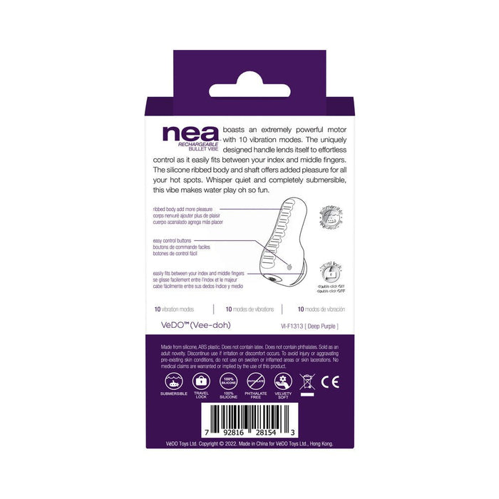 Vedo Nea Rechargeable Finger Vibe Deep Purple - SexToy.com