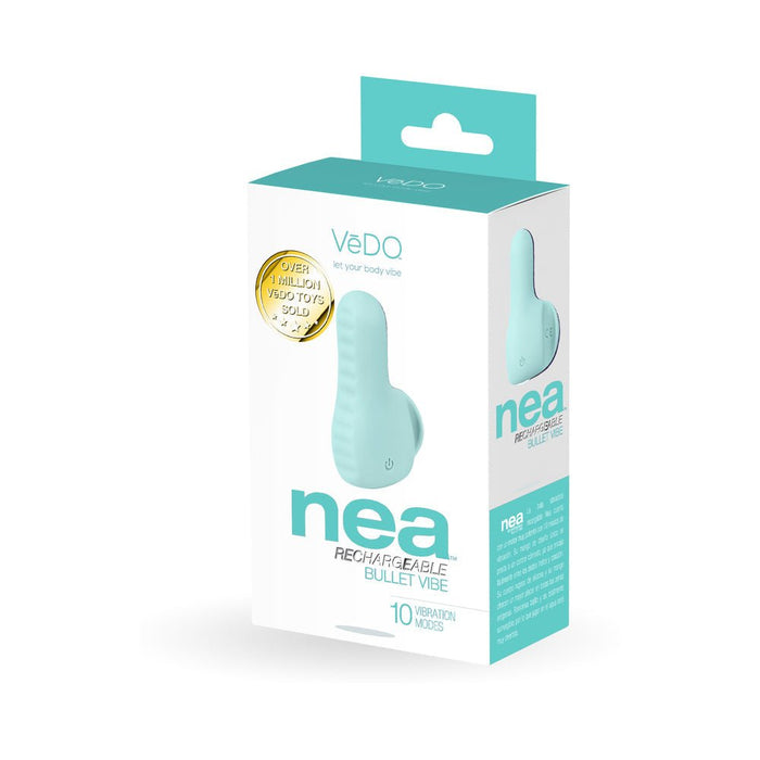 Vedo Nea Rechargeable Finger Vibe Tease Me Turquoise - SexToy.com