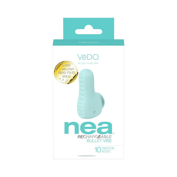 Vedo Nea Rechargeable Finger Vibe Tease Me Turquoise - SexToy.com