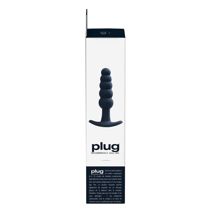 Vedo Plug Rechargeable Silicone Vibrating Anal Plug Black - SexToy.com