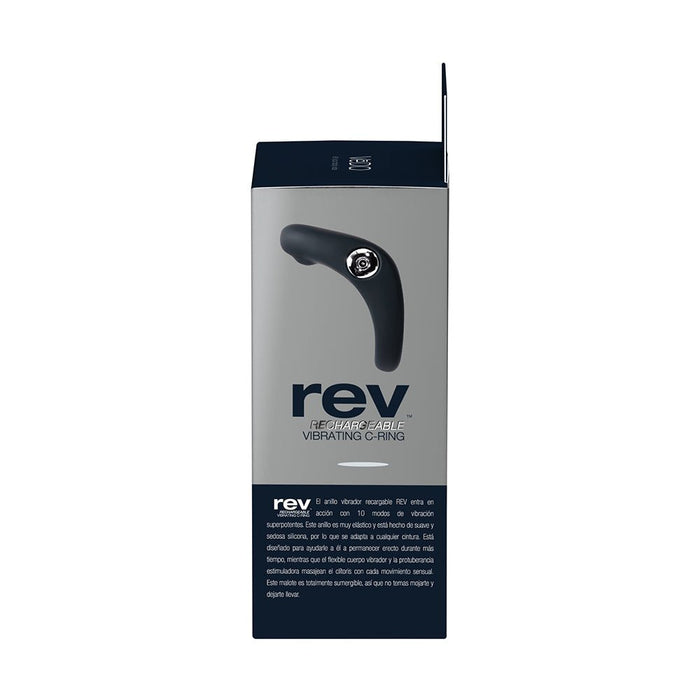 Vedo Rev Rechargeable Vibrating C - ring Black - SexToy.com