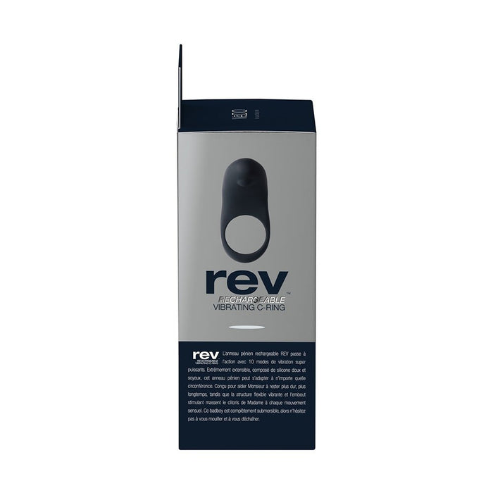 Vedo Rev Rechargeable Vibrating C - ring Black - SexToy.com