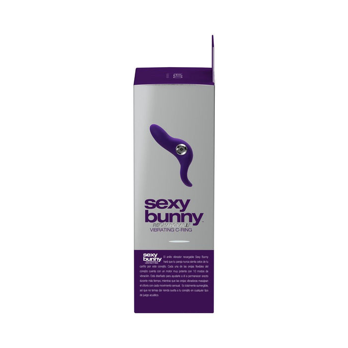 Vedo Sexy Bunny Rechargeable Vibrating C - ring Deep Purple - SexToy.com