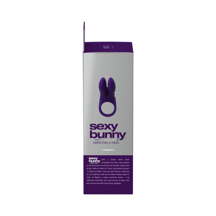 Vedo Sexy Bunny Rechargeable Vibrating C - ring Deep Purple - SexToy.com